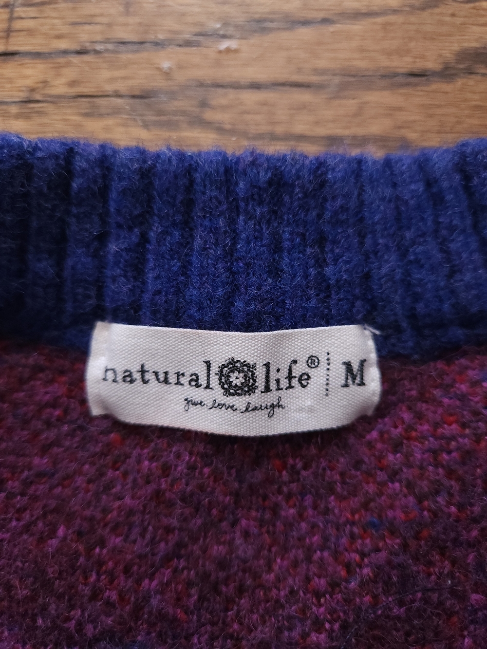 Natural Life Floral Button Front Cardigan Sweater in Blue Rose Size Medium - Picture 10 of 14